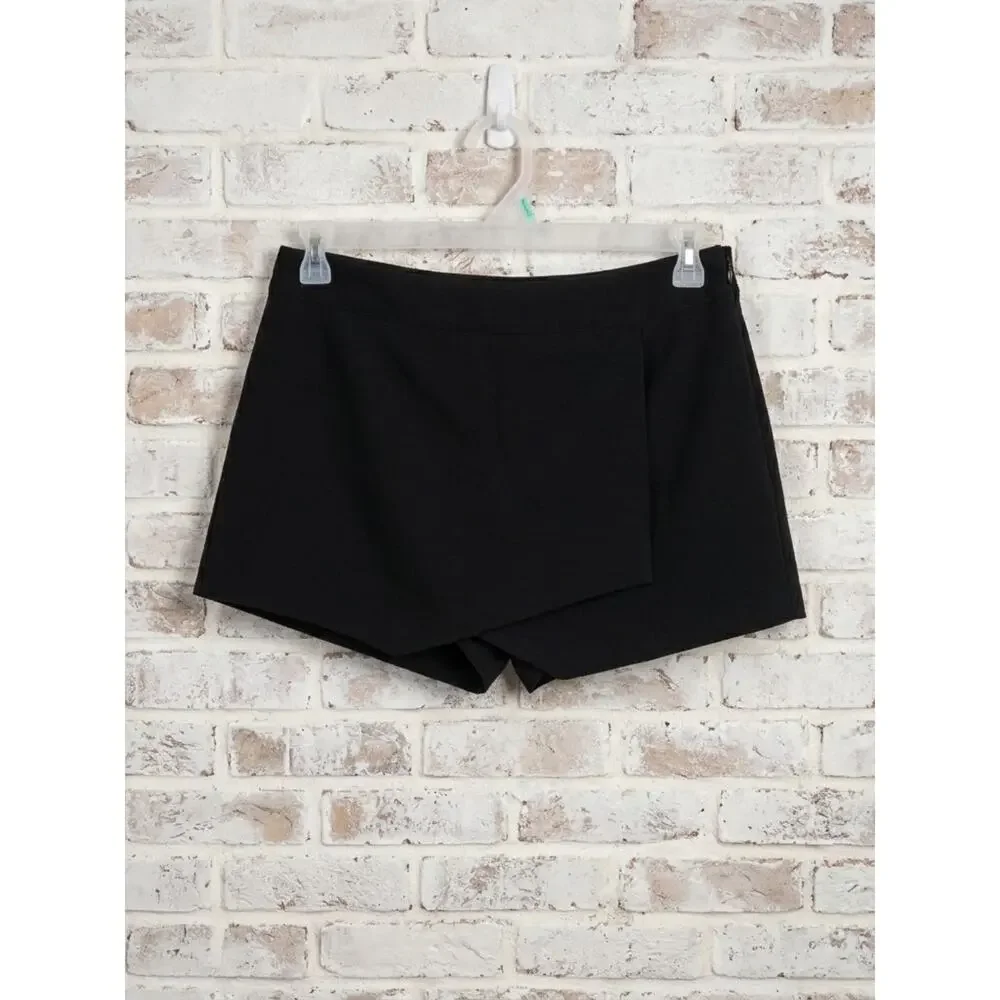 GAP Black Asymmetrical Skort Size 6 Chic Minimalist Work to Weekend - Picture 3 of 7
